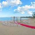 Ceremony decor on the beach at Dreams Onyx Resort and Spa
