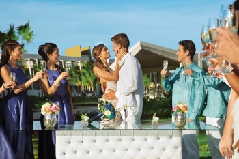 Wedding toast at Dreams Onyx Resort & Spa