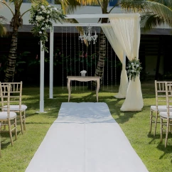 Ceremony decor on the garden area at Dreams Onyx Resort and Spa