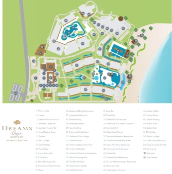 Resort map of Dreams Onyx Resort & Spa