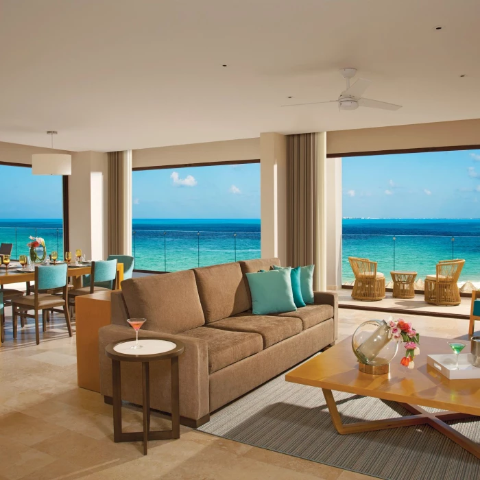 Dreams Playa Mujeres presidential suite living area oceanview