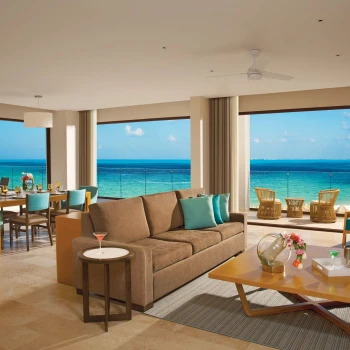 Dreams Playa Mujeres presidential suite living area oceanview