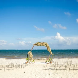 wedding on the beach venue at Dreams Riviera Cancun resort