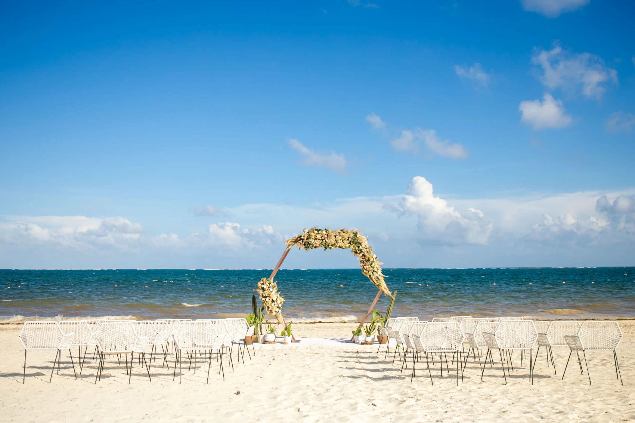 wedding on the beach venue at Dreams Riviera Cancun resort