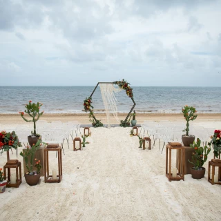 wedding on the beach venue at Dreams Riviera Cancun resort