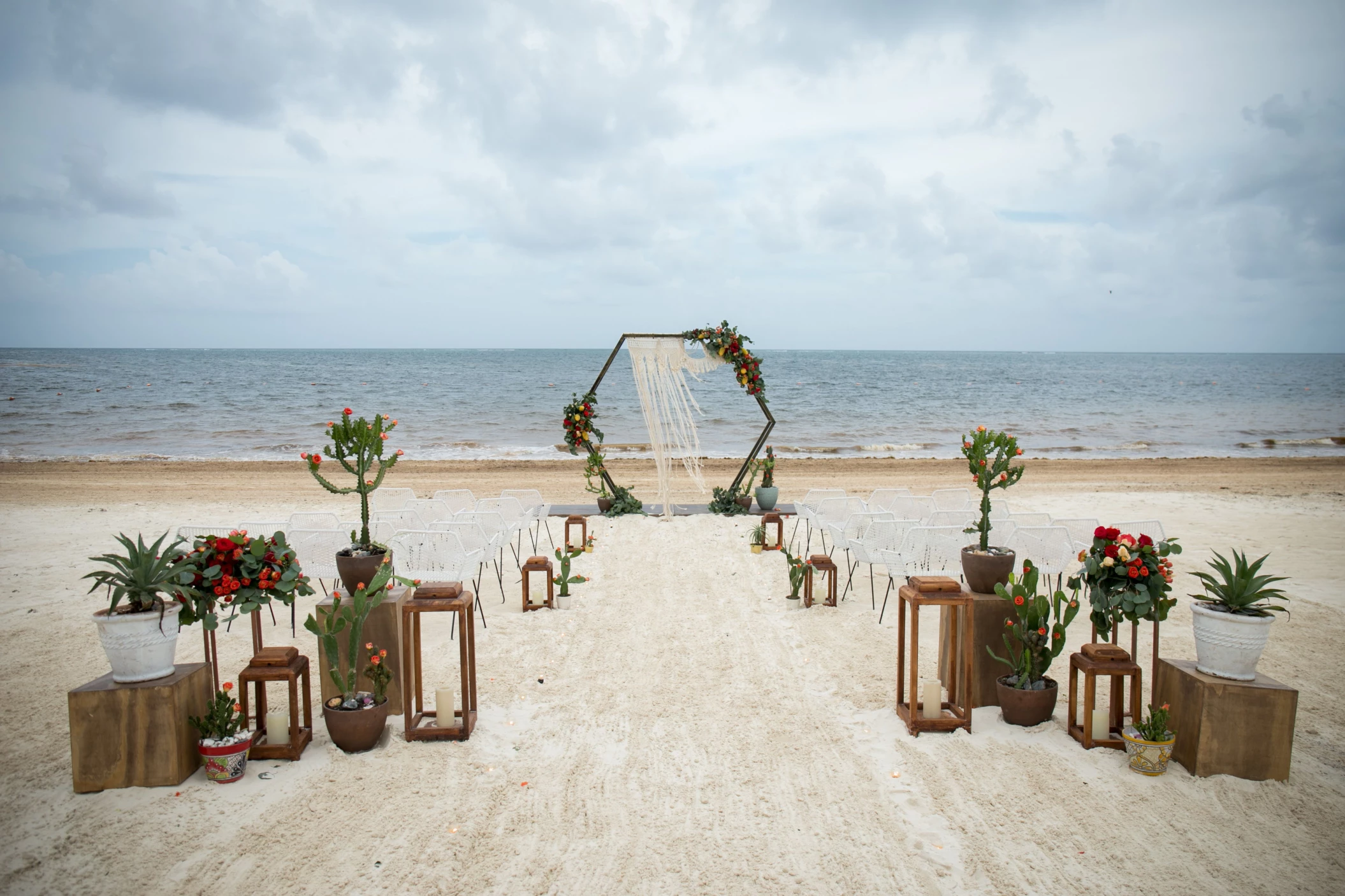 wedding on the beach venue at Dreams Riviera Cancun resort