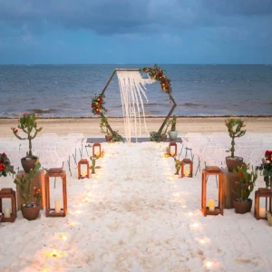 Dreams Riviera Cancun simple wedding on the beach