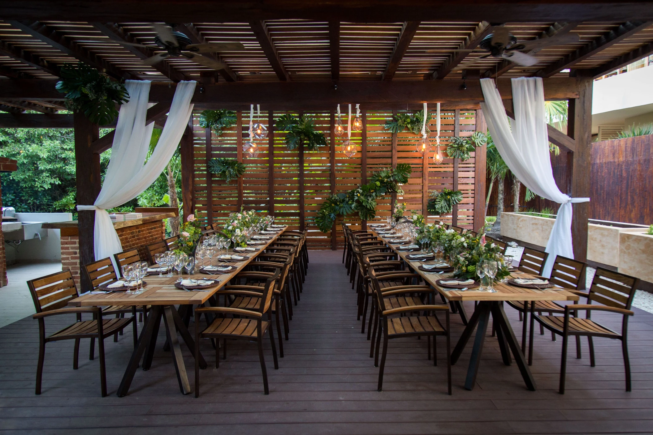 Dinner reception on Chefs table venue at Dreams Riviera Cancun Resort