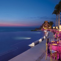 Dreams Riviera Cancun wedding venue overlooking pool and ocean