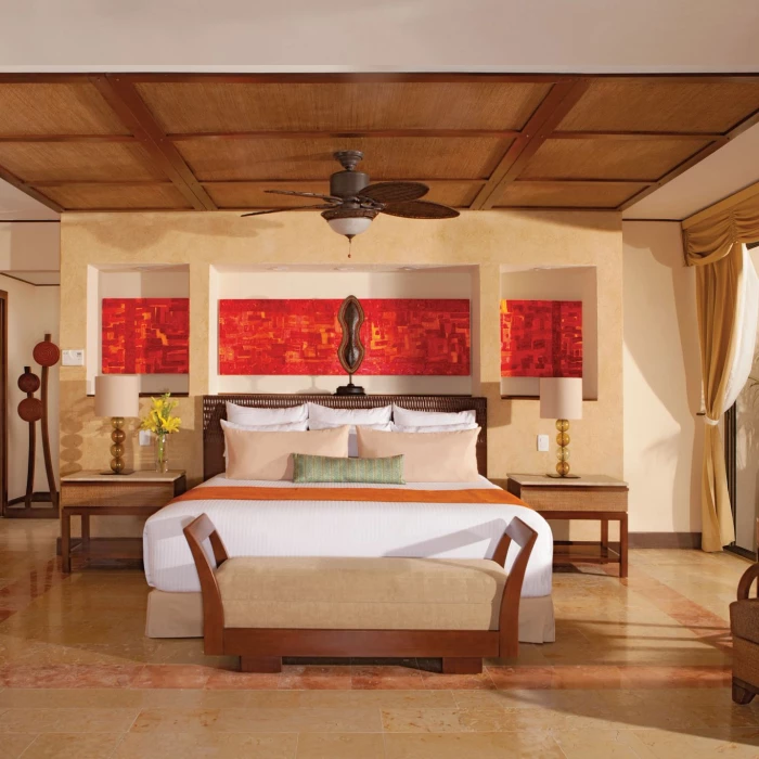 Dreams Riviera Cancun presidential suite bedroom