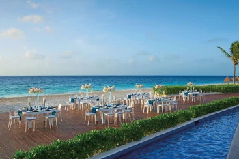 Dreams Riviera Cancun terrace wedding venue near beach
