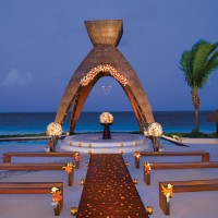 Dreams Riviera Cancun wedding gazebo near beach