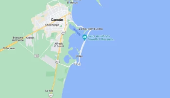 Google maps of Dreams Riviera Cancun