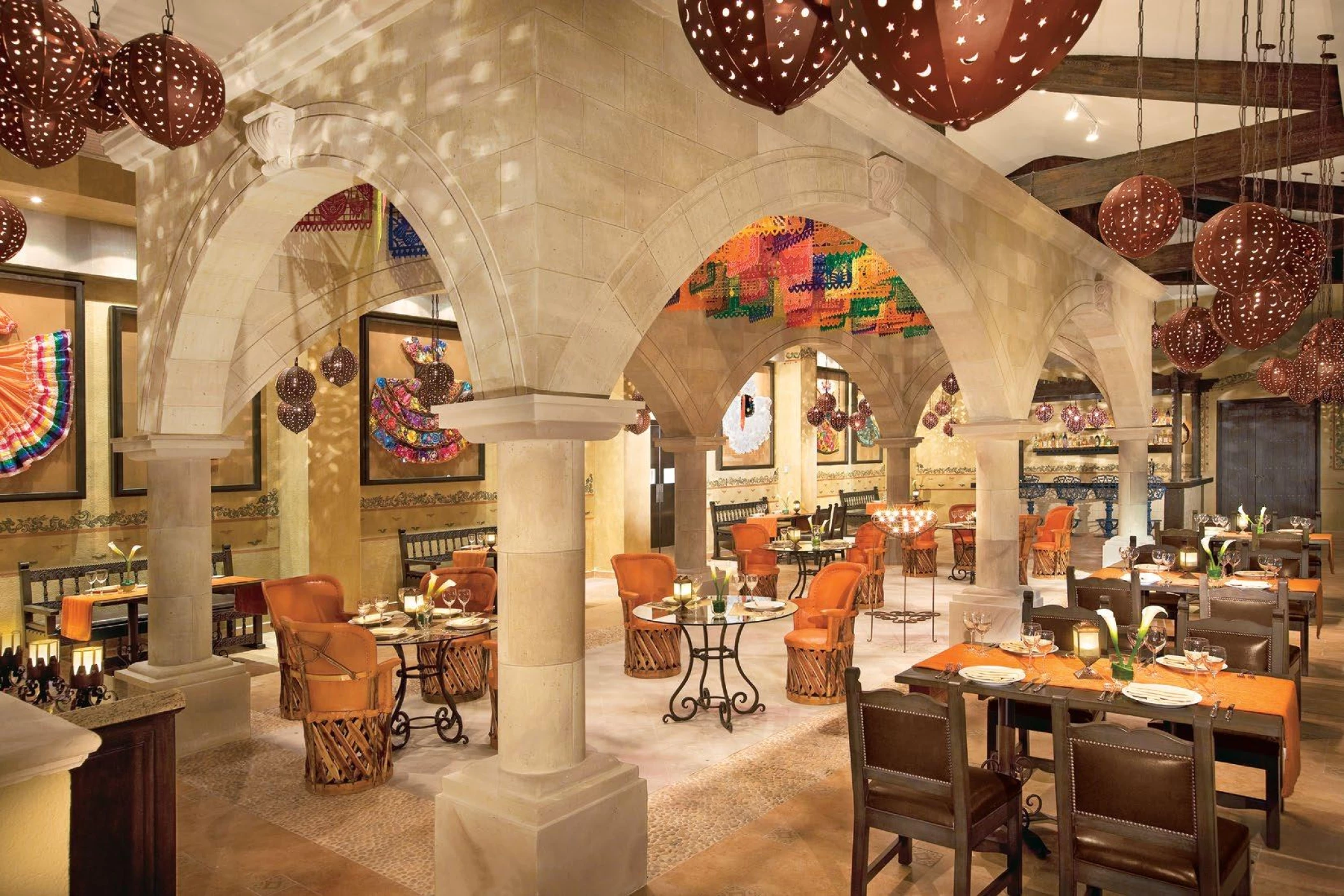 El patio restaurant venue at Dreams Riviera Cancun Resort