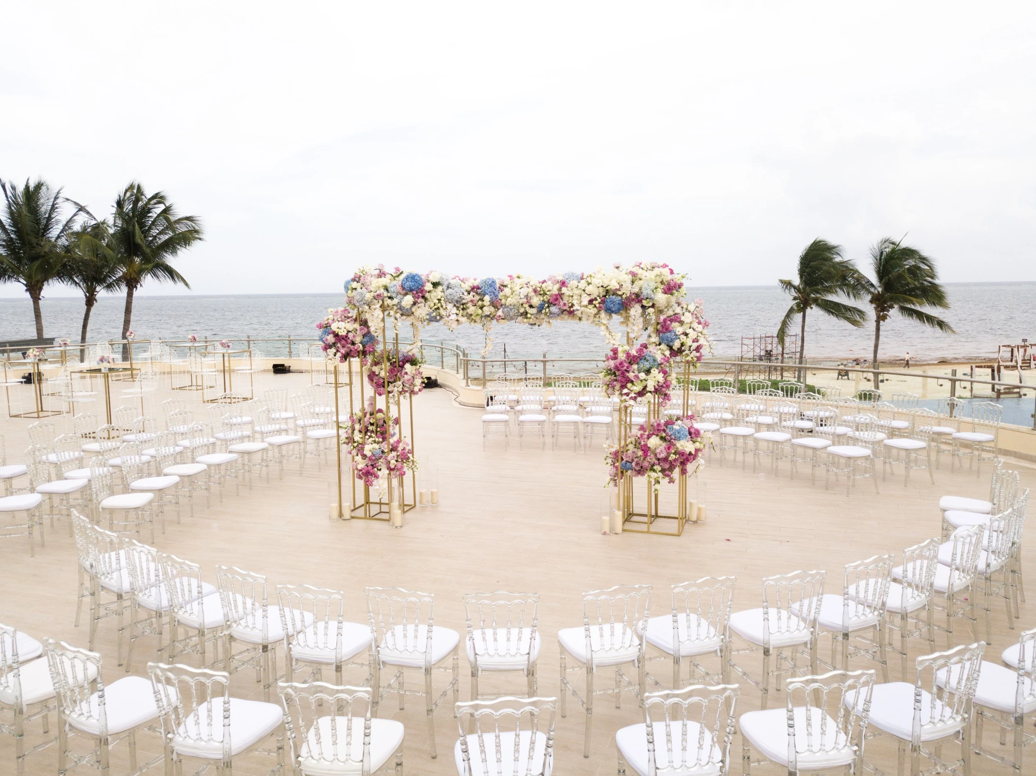 Symbolic ceremony on Oceana terrace venue at Dreams Riviera Cancun resort