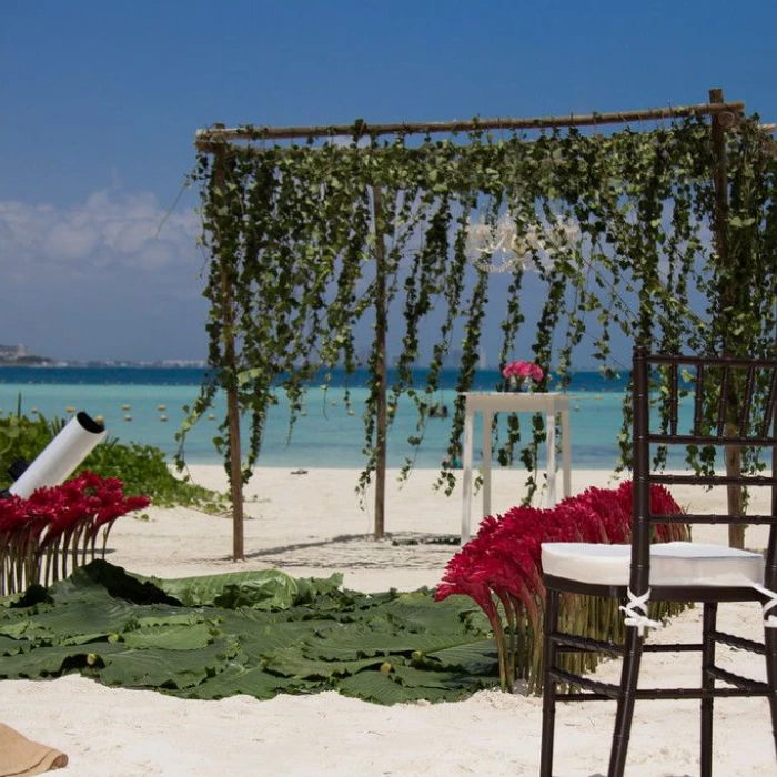 Ceremony in Waves and sand venue at Dreams Sands Cancun resort and spa