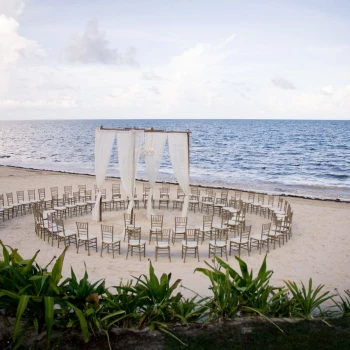Symbolic ceremony in  Beach Venue at Dreams Sapphire Resort and Spa