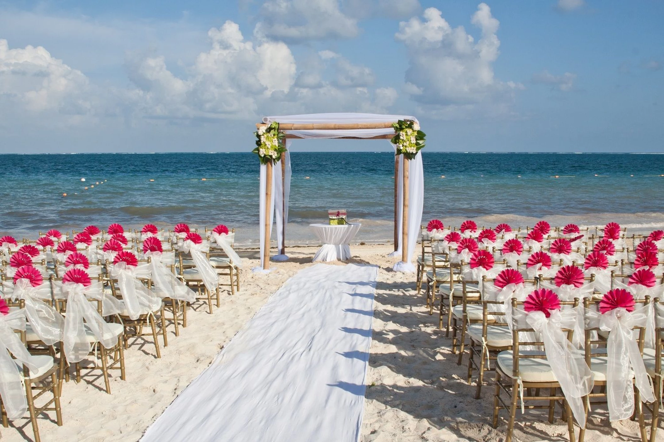 Symbolic ceremony in  Beach Venue at Dreams Sapphire Resort and Spa