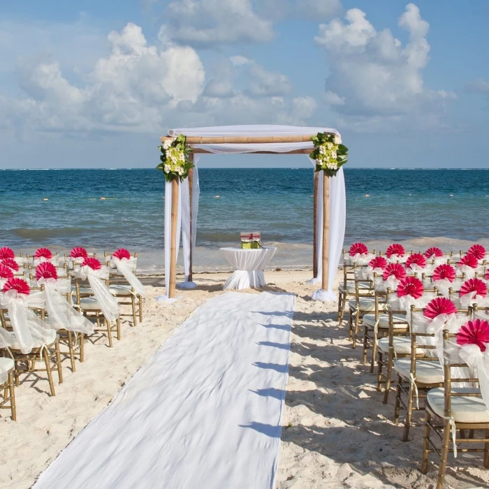 Symbolic ceremony in  Beach Venue at Dreams Sapphire Resort and Spa