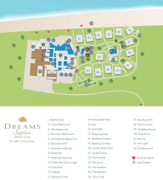 Resort map of Dreams Sapphire Resort & Spa
