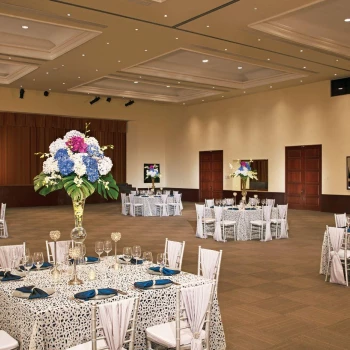 Dinner reception in Ballroom at Dreams Tulum Resort and Spa