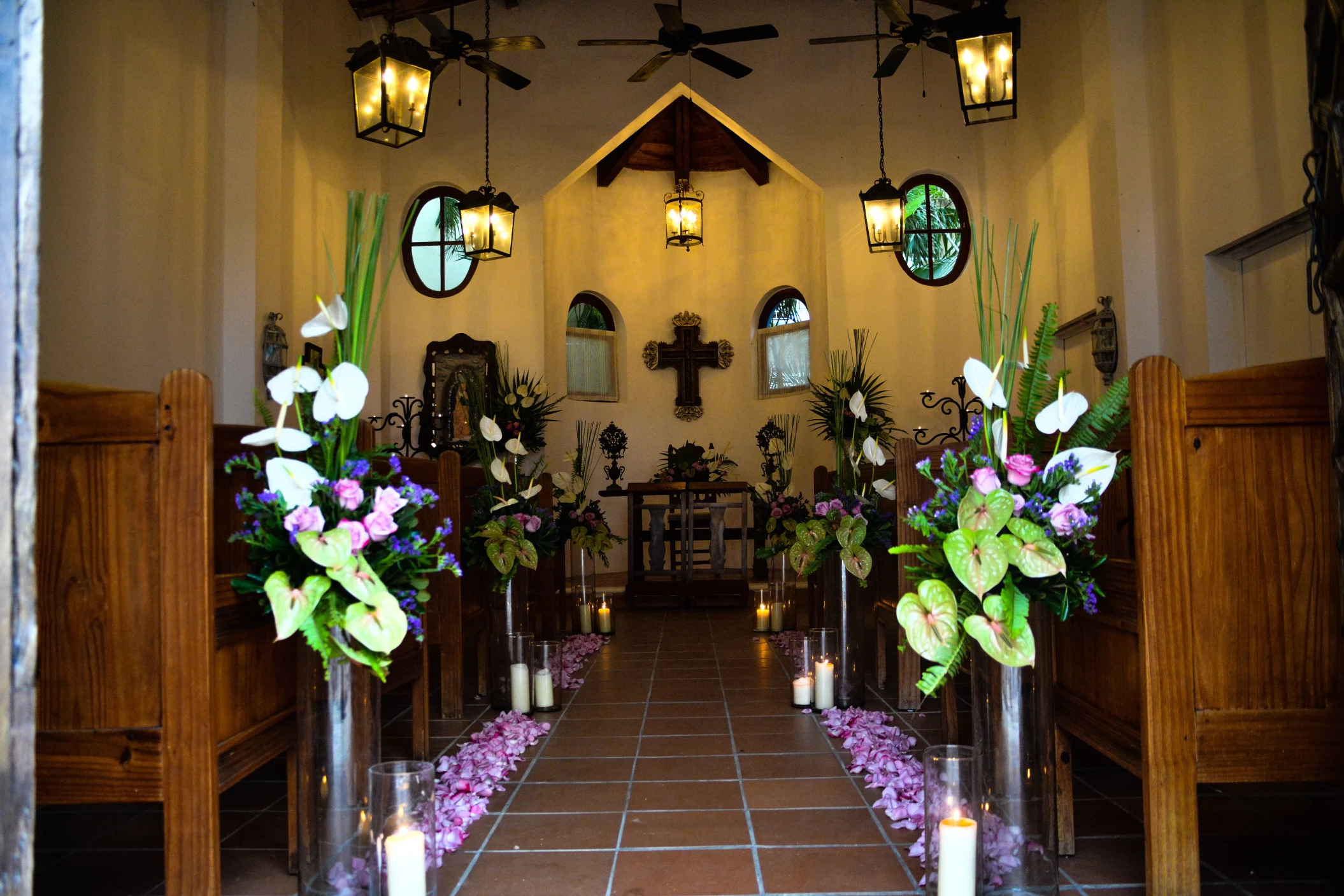 Catholic wedding in chapel wedding venue at Dreams Tulum Resort