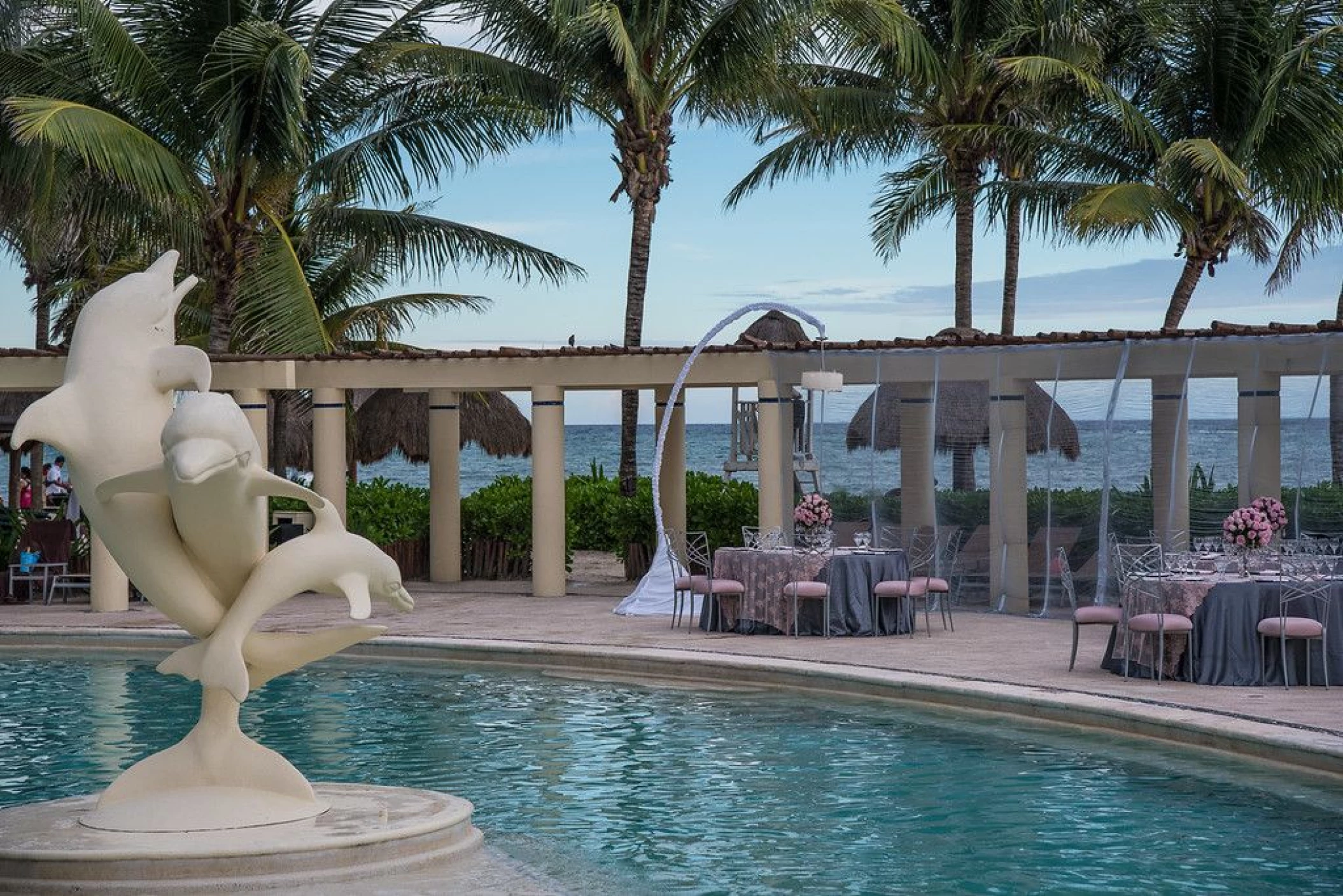 Dolphins Pool Terrace at Dreams Tulum Resort and Spa