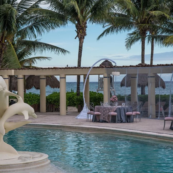 Dolphins Pool Terrace at Dreams Tulum Resort and Spa