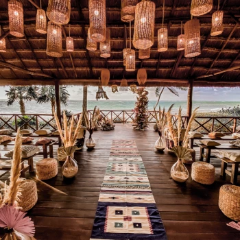 Symbolic ceremony in Tulum Beach Palapa Venue at Dreams Tulum Resort and Spa