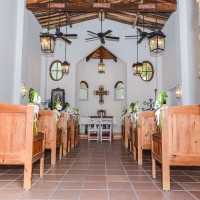 Catholic wedding in chapel wedding venue at Dreams Tulum Resort