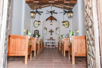 Catholic wedding in chapel wedding venue at Dreams Tulum Resort