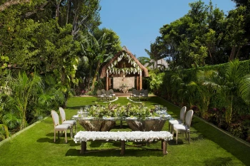 garden venue for weddings with palapa at Dreams Tulum Resort and spa