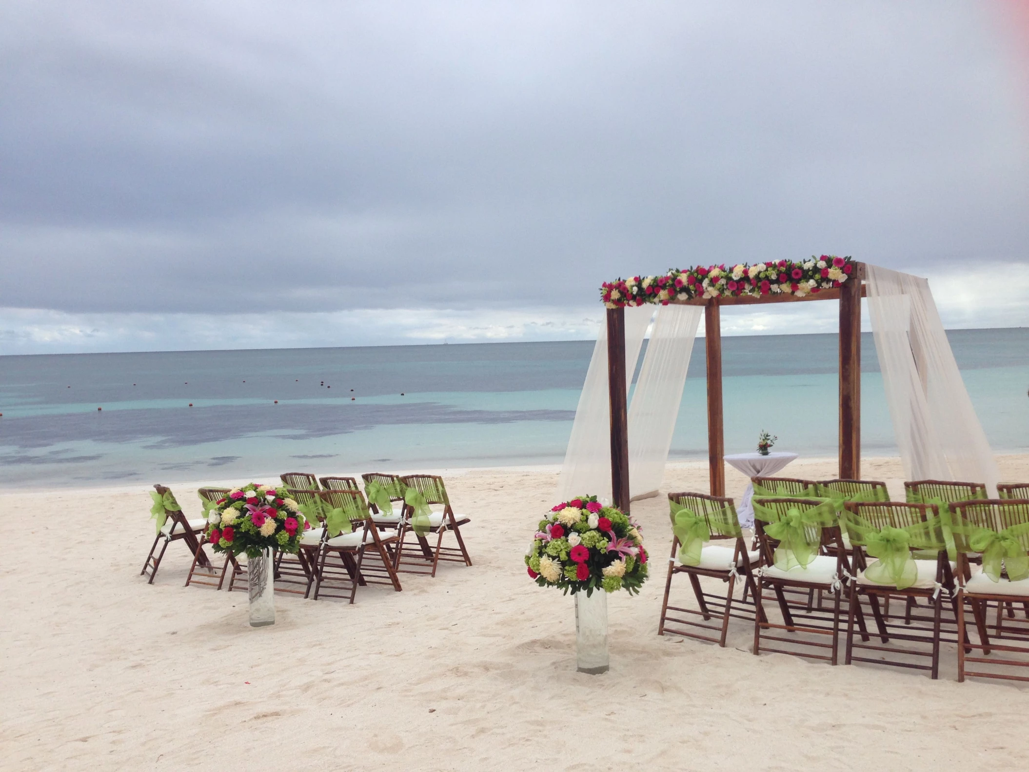 Symbolic ceremony in Seaside beach venue at Dreams Tulum Resort and Spa