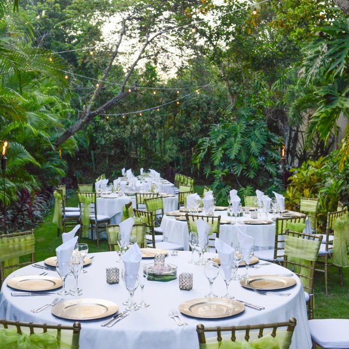 garden venue for weddings with palapa at Dreams Tulum Resort and spa