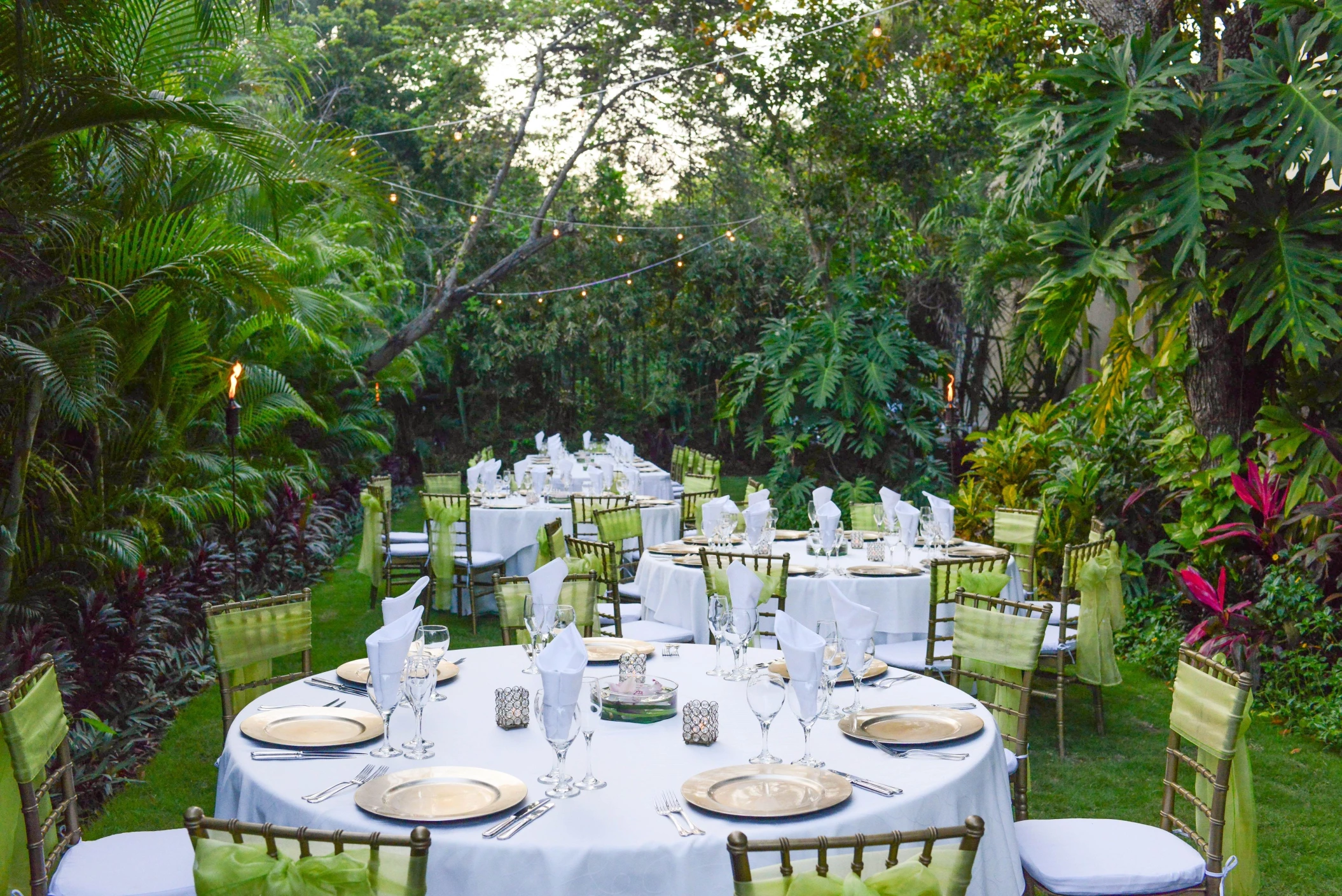 garden venue for weddings with palapa at Dreams Tulum Resort and spa