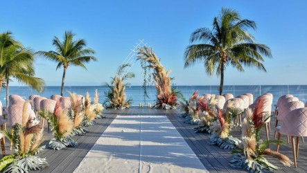 Symbolic ceremony in Sunset Rooftop at Dreams Tulum Resort and Spa.