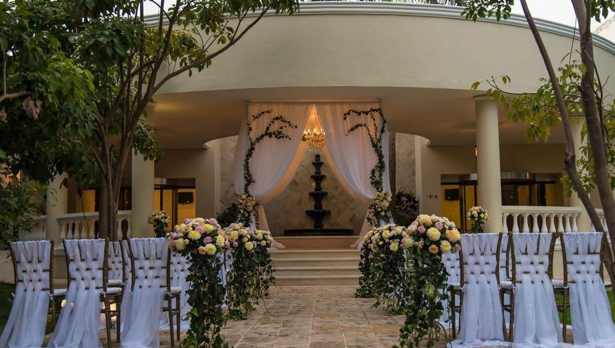 Symbolic ceremony in Terrace of the Convention Center at Dream tulum resort and spa