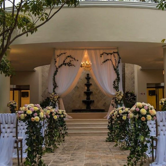 Symbolic ceremony in Terrace of the Convention Center at Dream tulum resort and spa