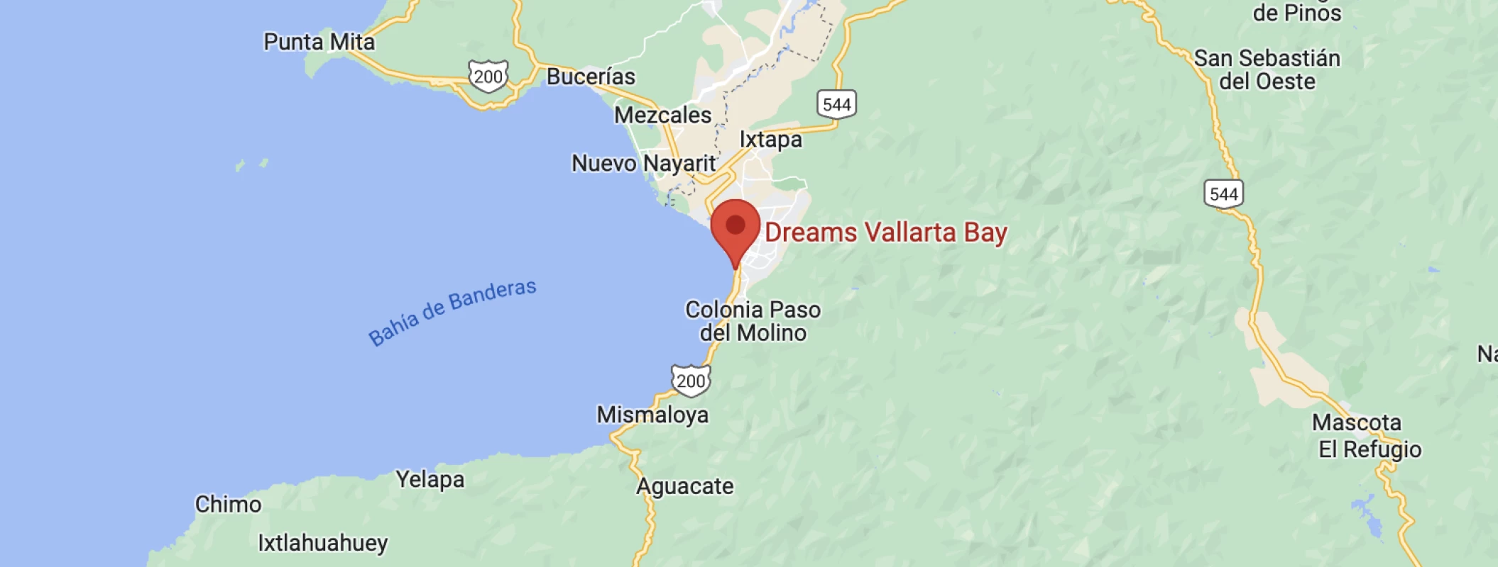 Google maps at Dreams Vallarta Bay Resort and Spa