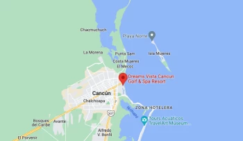 Google maps of Dreams Vista Cancun Golf and Spa