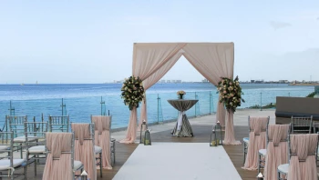 Ocean View terrace at Dreams Vista Cancun Golf and Spa