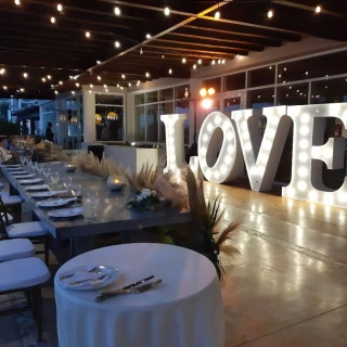 Dinner reception on the carnival terrace at Dreams Jade resort and spa