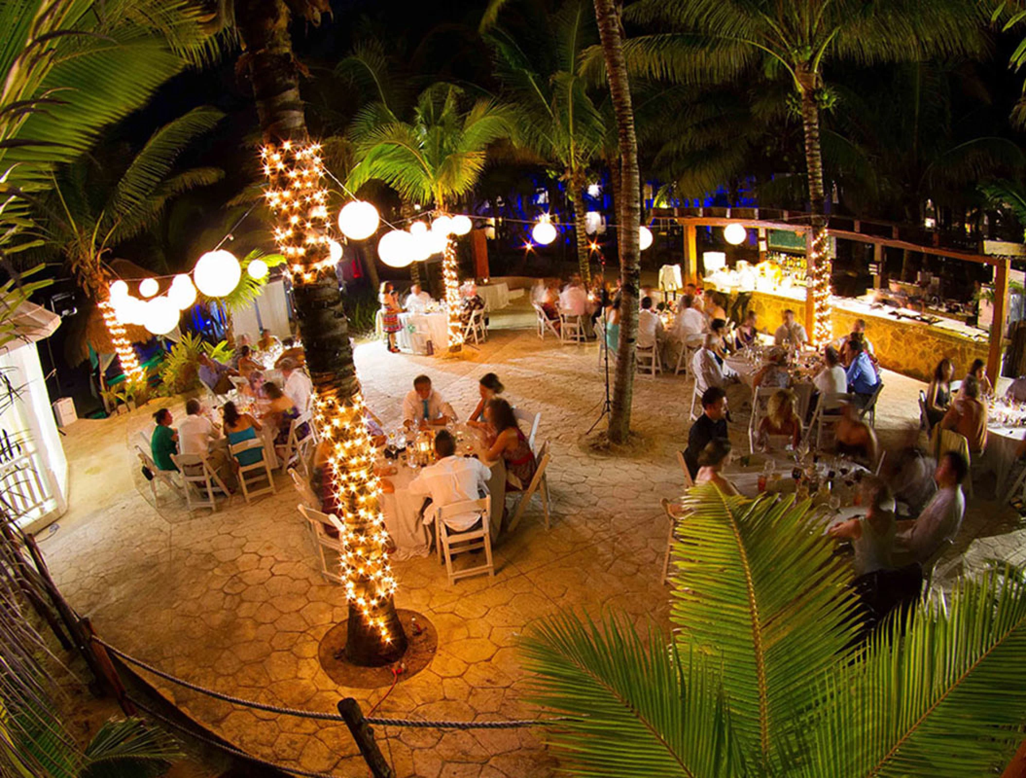 Dinner reception overlook at El dorado Seaside suites