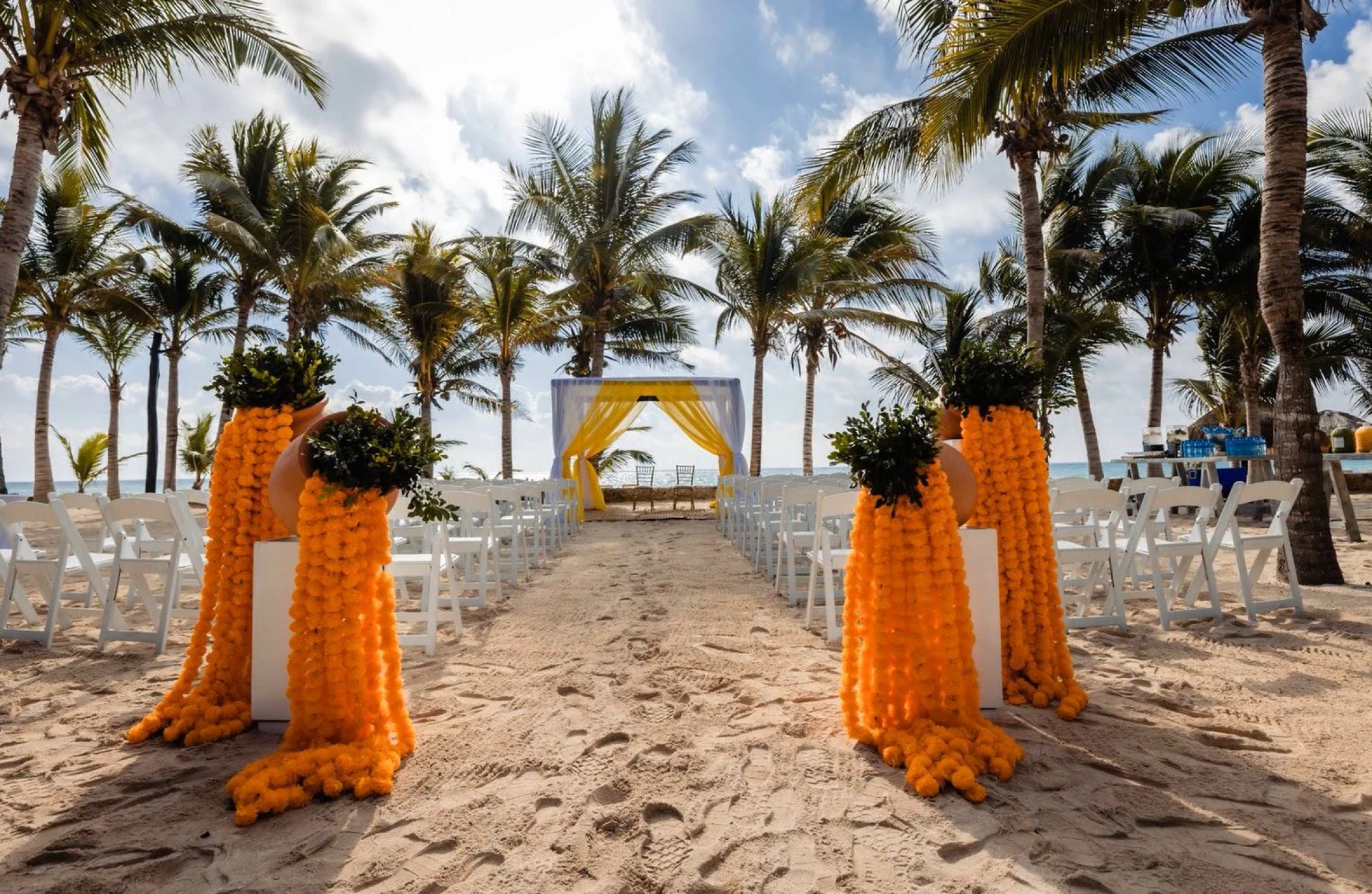 Fuentes Beach Gazebo venue at El Dorado Resort