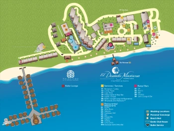 Resort map of El dorado Maroma