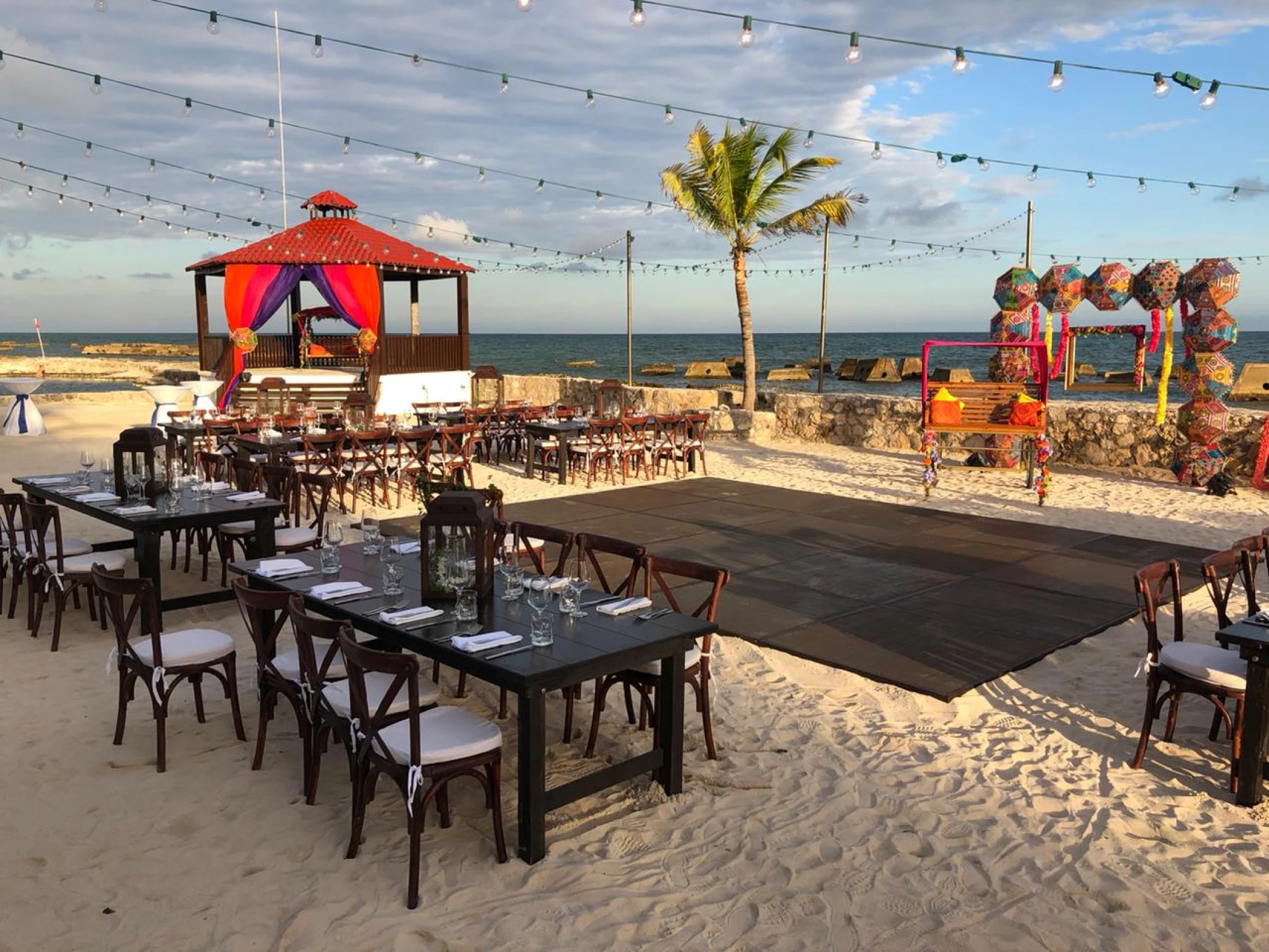 White gazebo venue at El dorado resort