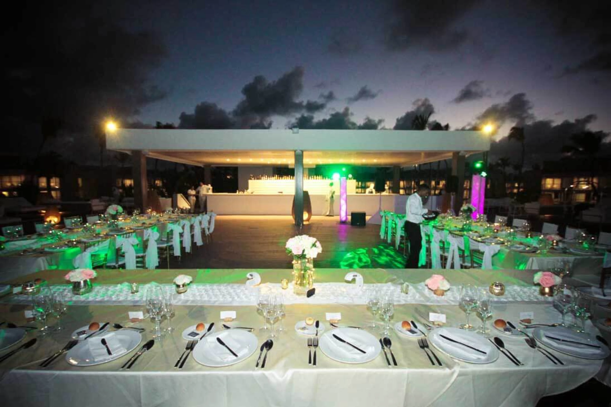 Dinner reception on x lounge at Excellence el carmen dominic republic