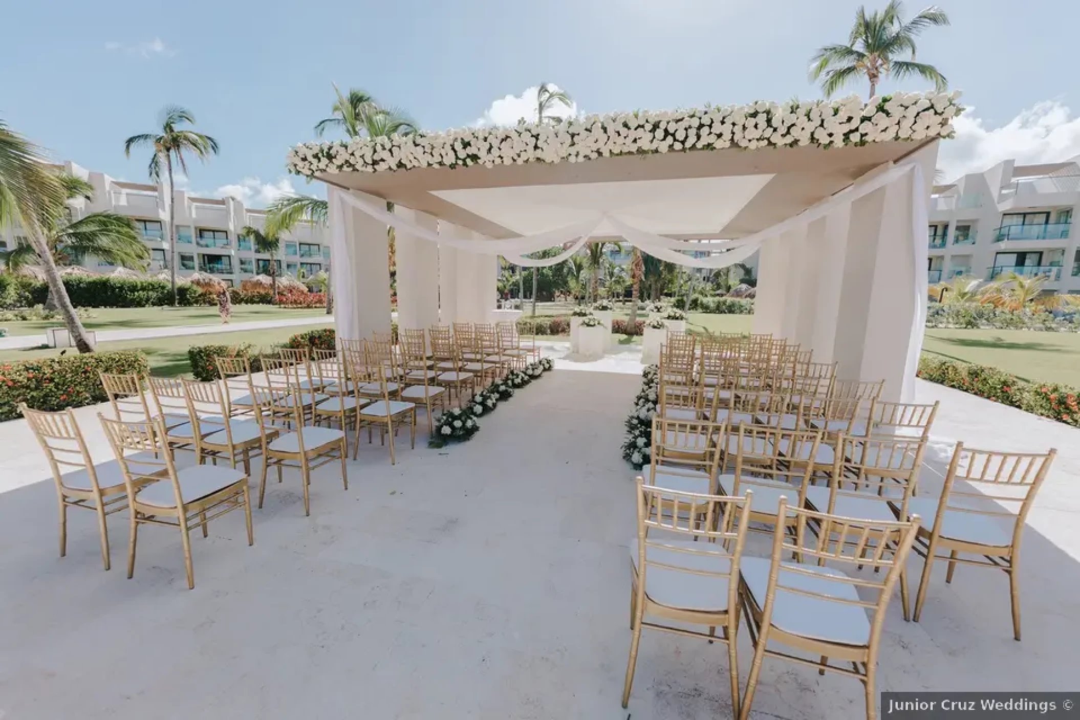 Ceremony in the stone gazebo at Excellence El Carmen Dominic Republic