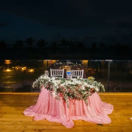 Dinner reception on x lounge at Excellence el carmen dominic republic