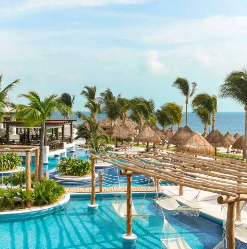 Excellence Playa Mujeres pool and hammocks